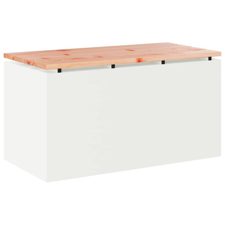 vidaXL Tuinbank Wit 80 x 40 x 43 cm Staal afbeelding2 - 1