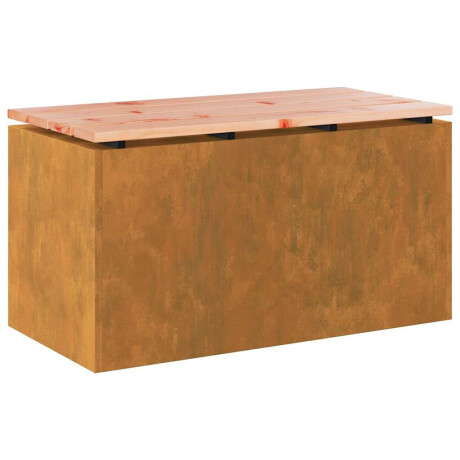 vidaXL Tuinbank Roestig 80 x 40 x 43 cm Cortenstaal afbeelding2 - 1