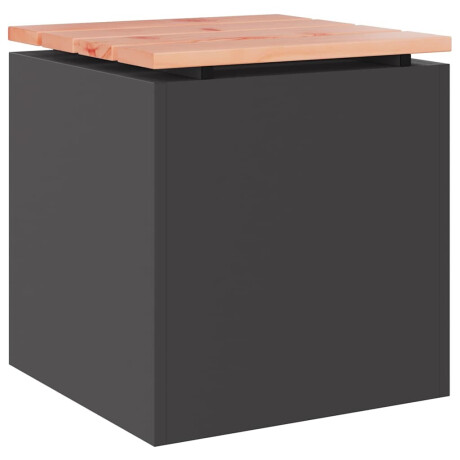 vidaXL Tuinbank Zwart 40 x 40 x 43 cm Staal afbeelding2 - 1