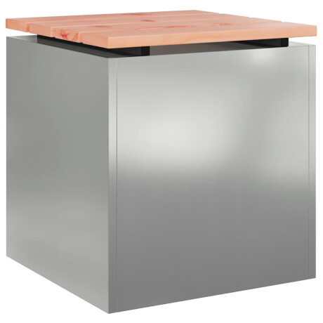vidaXL Tuinbank Zilver 40 x 40 x 43 cm Gegalvaniseerd staal afbeelding2 - 1
