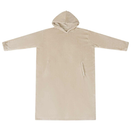 vidaXL Deken hoodie Beige m Flanel afbeelding2 - 1