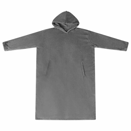 vidaXL Deken hoodie Donkergrijs l Flanel afbeelding2 - 1