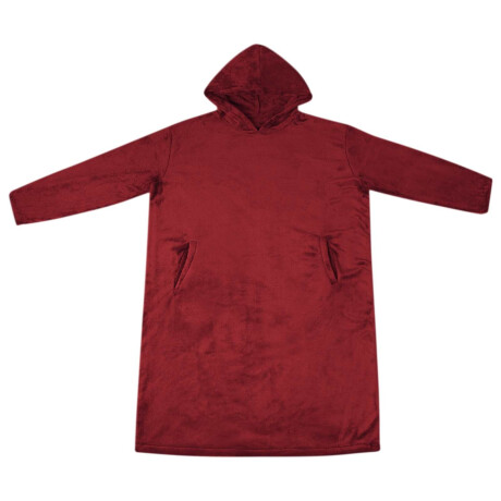 vidaXL Deken hoodie Bordeaux Rood s Flanel afbeelding2 - 1