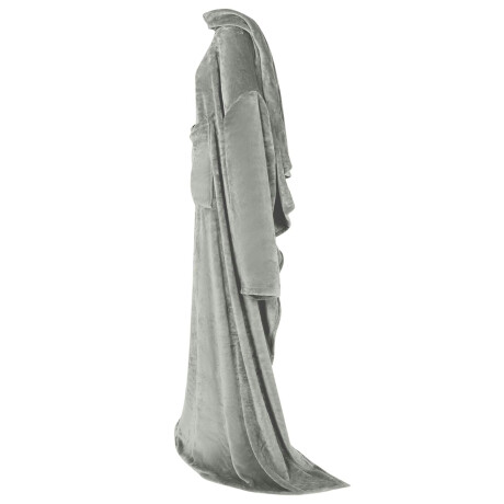 vidaXL Deken hoodie Grijs Flanel afbeelding2 - 1