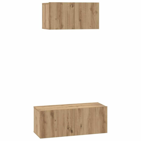 vidaXL TV-kast set 2 pcs artisanaal eikenkleurig 80 x 30 x 30 cm afbeelding2 - 1
