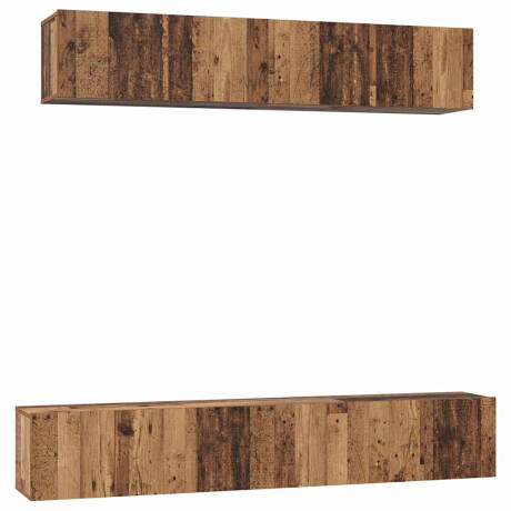 vidaXL TV-kast set 5 pcs Oud hout Standaard Medium Bewerkt hout afbeelding2 - 1