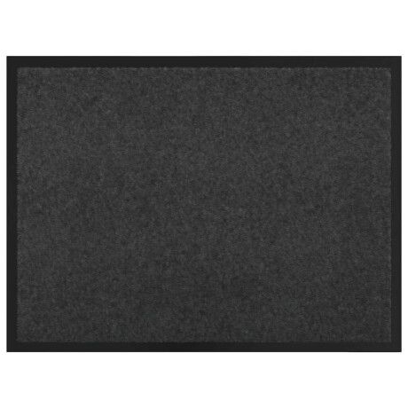 vidaXL Deurmat Antraciet 60 x 40 x 1.2 cm Teddy Stof afbeelding2 - 1