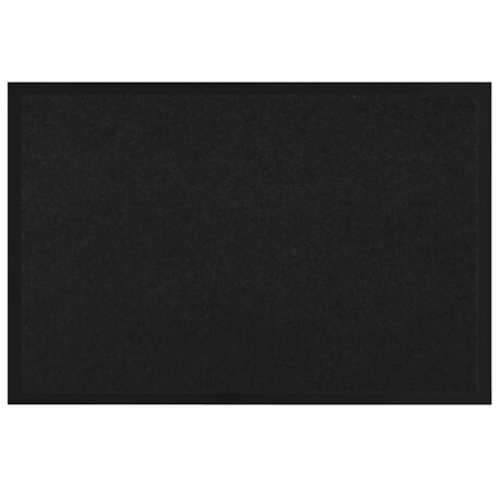 vidaXL Deurmat Zwart 60 x 40 x 1.2 cm Teddy Stof afbeelding2 - 1