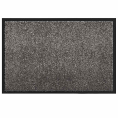vidaXL Deurmat Lichtgrijs 60 x 40 x 1.2 cm Teddy Stof afbeelding2 - 1