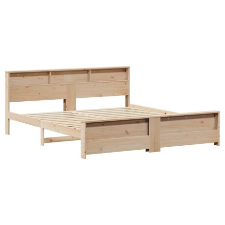 vidaXL Bedframe met hoofdeinde Bruin 200 x 200 cm Massief grenenhout afbeelding2 - 1