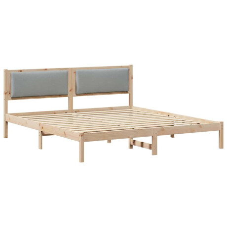 vidaXL Bedframe Lichtgrijs 200 x 200 cm Massief grenenhout afbeelding2 - 1