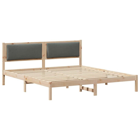vidaXL Bedframe Donkergrijs 200 x 200 cm Massief grenenhout afbeelding2 - 1
