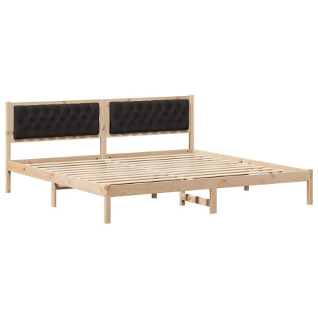 vidaXL Bedframe met hoofdeinde Zwart 200 x 200 cm Stof afbeelding2 - 1
