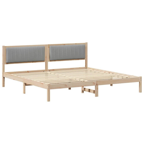 vidaXL Bedframe Lichtgrijs 200 x 200 cm Massief grenenhout afbeelding2 - 1