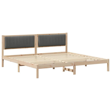 vidaXL Bedframe Donkergrijs 200 x 200 cm Massief grenenhout afbeelding2 - 1