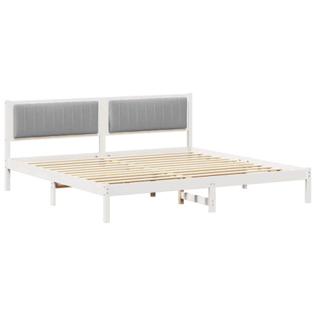 vidaXL Bedframe Lichtgrijs 200 x 200 cm Massief grenenhout afbeelding2 - 1