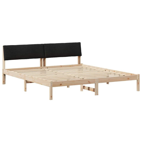 vidaXL Bedframe Bruin en zwart 180 x 200 cm Massief grenenhout afbeelding2 - 1