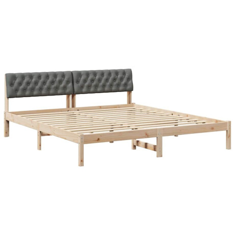 vidaXL Bedframe Bruin en donkergrijs 180 x 200 cm Massief grenenhout afbeelding2 - 1