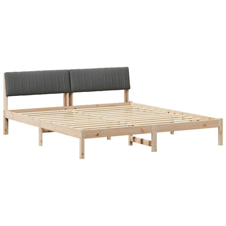 vidaXL Bedframe Bruin en donkergrijs 180 x 200 cm Massief grenenhout afbeelding2 - 1
