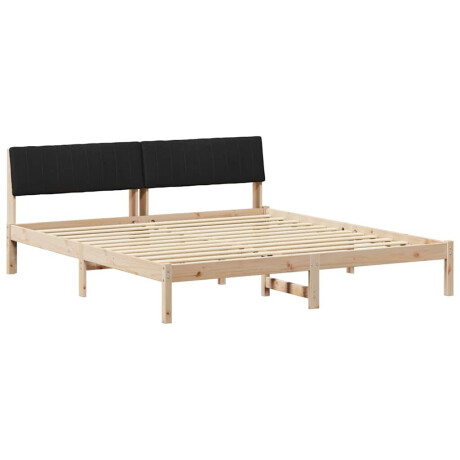 vidaXL Bedframe Bruin en zwart 180 x 200 cm Massief grenenhout afbeelding2 - 1