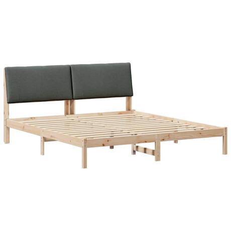vidaXL Bedframe Bruin en donkergrijs 180 x 200 cm Massief grenenhout afbeelding2 - 1