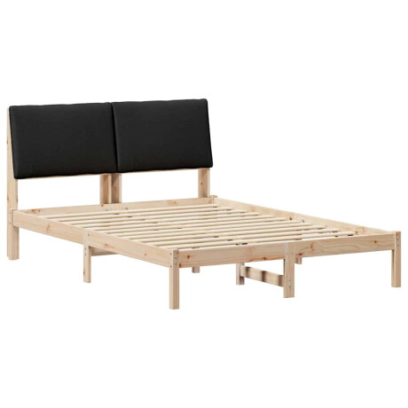 vidaXL Bedframe Bruin en zwart 160 x 200 cm Massief grenenhout afbeelding2 - 1