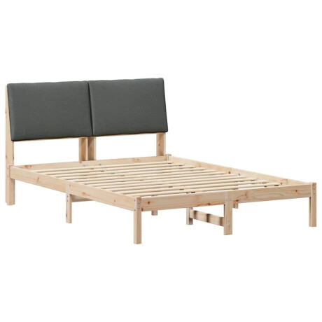 vidaXL Bedframe Bruin en donkergrijs 150 x 200 cm Massief grenenhout afbeelding2 - 1