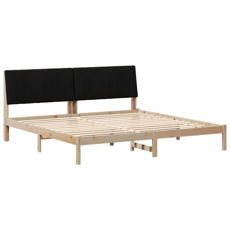 vidaXL Bedframe met hoofdeinde Bruin 200 x 200 cm Massief grenenhout afbeelding2 - 1