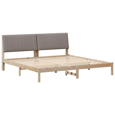 vidaXL Bedframe met hoofdeinde Bruin 200 x 200 cm Massief grenenhout afbeelding2 - 1