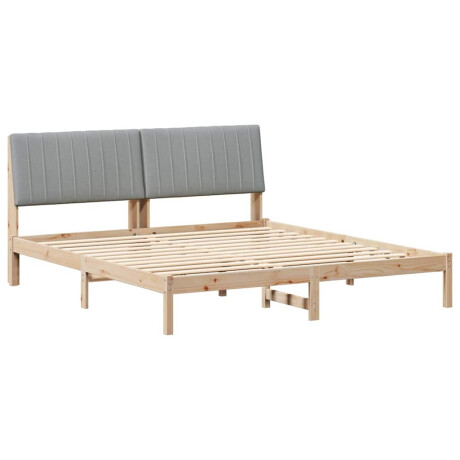 vidaXL Bedframe met hoofdeinde Bruin 180 x 200 cm Massief grenenhout afbeelding2 - 1