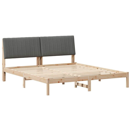 vidaXL Bedframe met hoofdeinde Bruin 180 x 200 cm Massief grenenhout afbeelding2 - 1