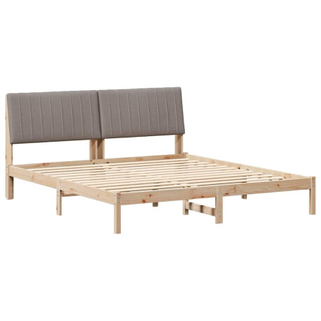 vidaXL Bedframe met hoofdeinde Bruin 180 x 200 cm Massief grenenhout afbeelding2 - 1