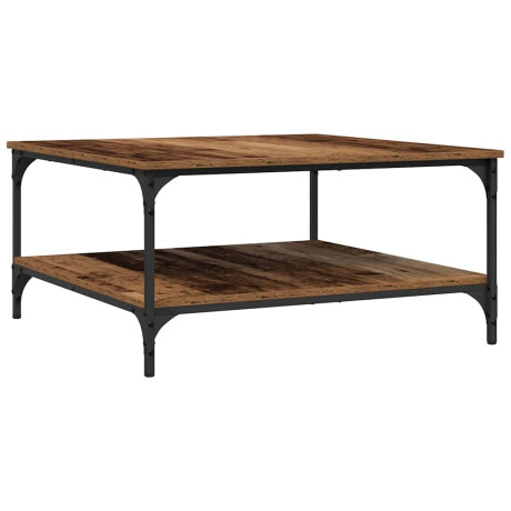 vidaXL Salontafel Oud hout 80 x 80 x 40 cm Bewerkt hout afbeelding2 - 1