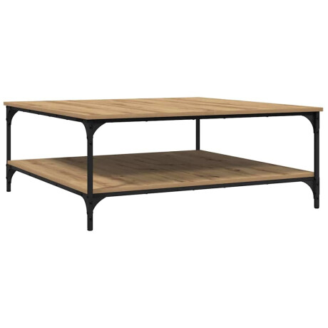 vidaXL Salontafel artisanaal eikenkleurig 100 x 100 x 40 cm afbeelding2 - 1