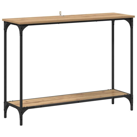 vidaXL Wandtafel met plank artisanaal eikenkleurig 101 x 30.5 x 75 cm afbeelding2 - 1