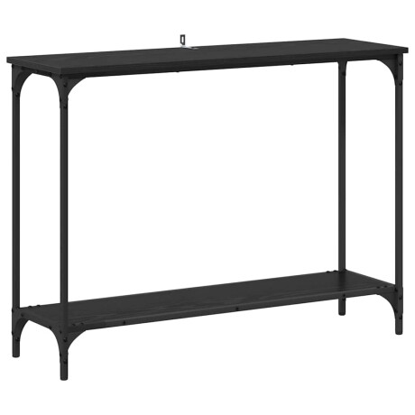vidaXL Wandtafel met plank Zwart eiken 101 x 30.5 x 75 cm Bewerkt hout afbeelding2 - 1