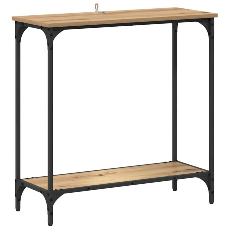 vidaXL Wandtafel met plank artisanaal eikenkleurig 75 x 30.5 x 75 cm afbeelding2 - 1