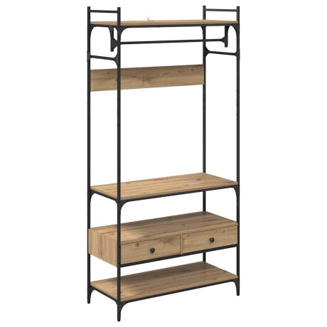 vidaXL Kledingkast met lade artisanaal eikenkleurig 89 x 39 x 184.5 cm afbeelding2 - 1