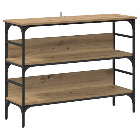 vidaXL Wandtafel artisanaal eikenkleurig 100 x 32 x 75 cm Bewerkt hout afbeelding2 - 1
