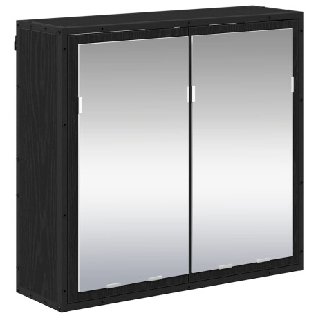 vidaXL Badkamer spiegelkast Zwart eiken 65 x 20 x 60 cm Bewerkt hout afbeelding2 - 1