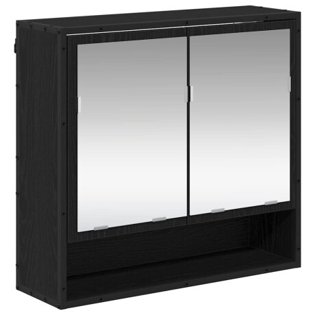 vidaXL Badkamer spiegelkast Zwart eiken 65 x 20 x 60 cm Bewerkt hout afbeelding2 - 1