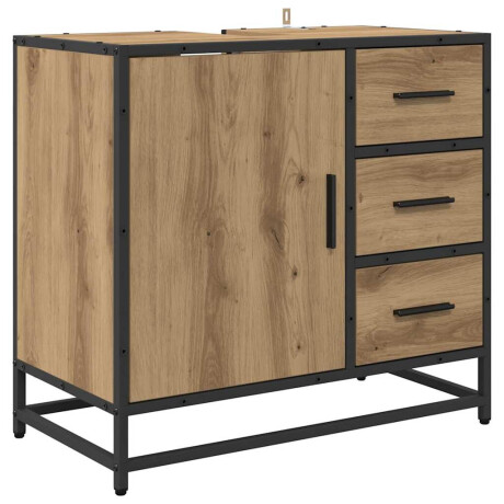 vidaXL Badkamertenk te kast artisanaal eikenkleurig 65 x 33 x 60 cm afbeelding2 - 1