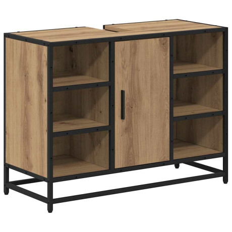 vidaXL Badkamertenk te kast artisanaal eikenkleurig 80 x 33 x 60 cm afbeelding2 - 1