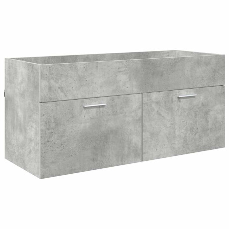 vidaXL Wastafelkast Beton Grijs 38,5 x 100 x 46 cm Bewerkt hout afbeelding2 - 1