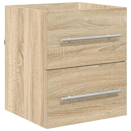 vidaXL Wastafelkast Sonoma Eiken 38,5 x 41 x 48 cm Bewerkt hout afbeelding2 - 1