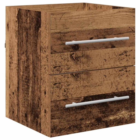 vidaXL Wastafelkast met lade Oud Hout 38,5 x 41 x 48 cm Bewerkt hout afbeelding2 - 1