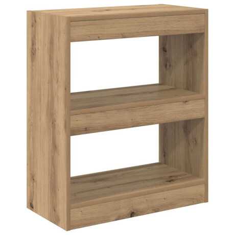 vidaXL Boekenkast artisanaal eikenkleurig 60 x 30 x 72 cm Bewerkt hout afbeelding2 - 1