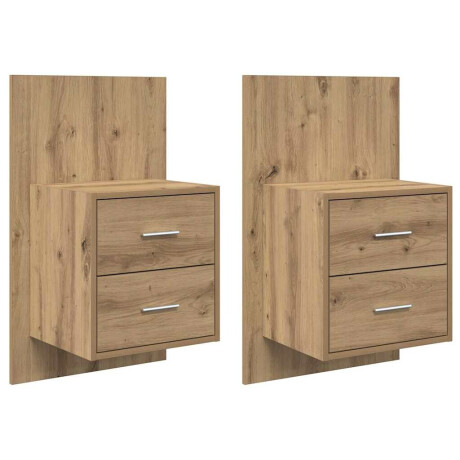 vidaXL Wandkastje 2 pcs Artisan Eiken 48,5 x 32,5 x 80 cm Bewerkt hout afbeelding2 - 1