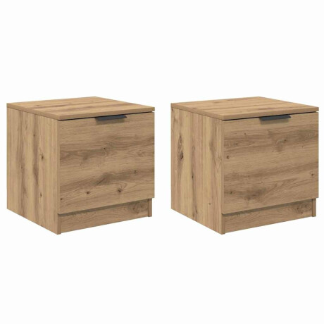 vidaXL Bedkast 2 pcs artisanaal eikenkleurig 40 x 39 x 40 cm afbeelding2 - 1