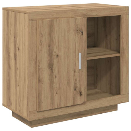 vidaXL Dressoir artisanaal eikenkleurig 40 x 80 x 75 cm Bewerkt hout afbeelding2 - 1